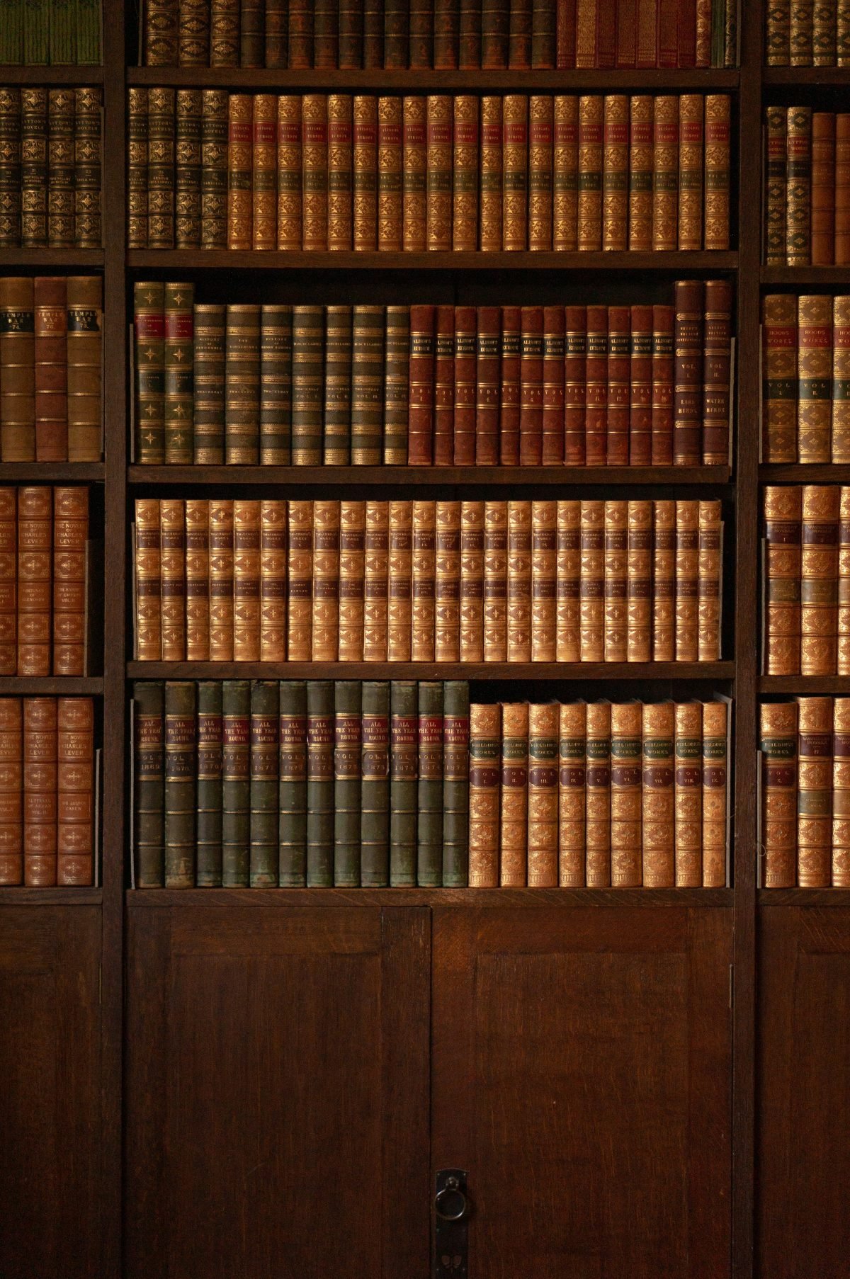 Estante de madeira com livros jurídicos